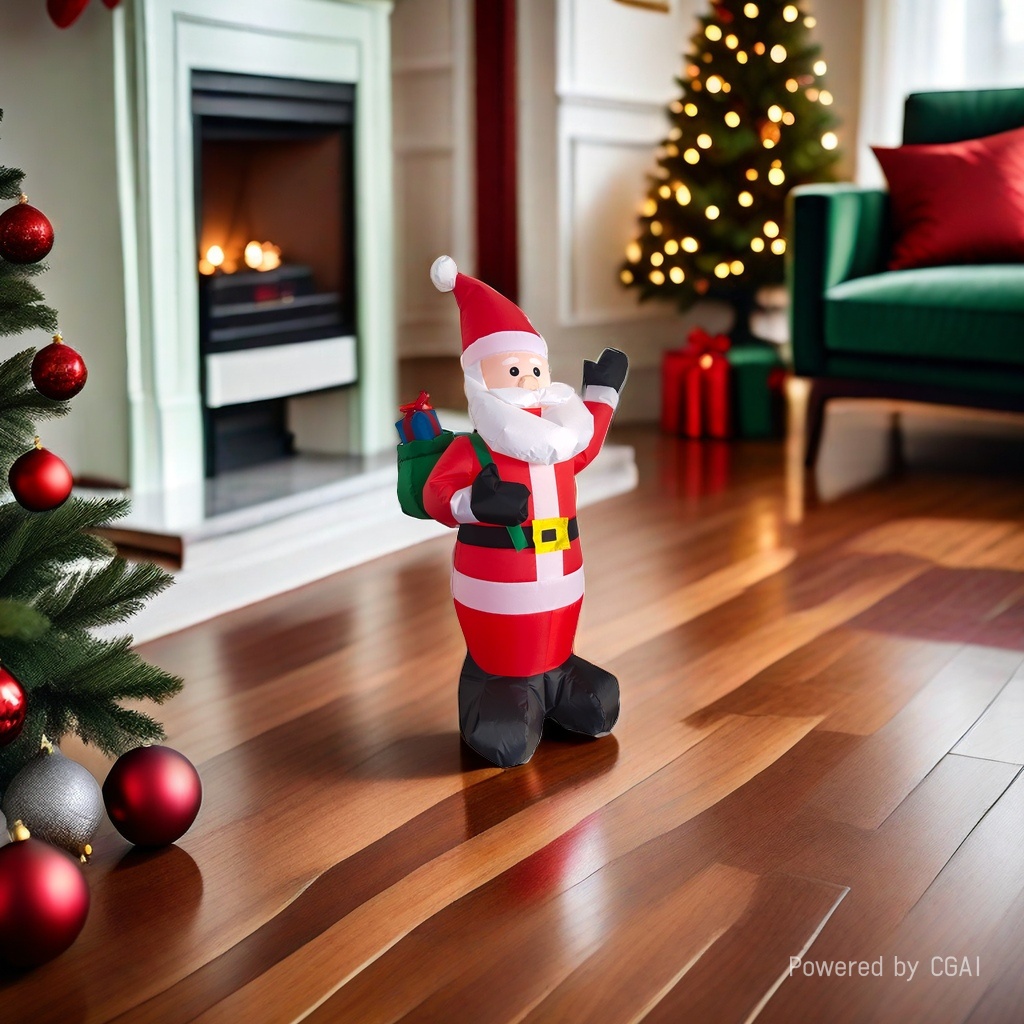 Santa Claus inflatable decoration Christmas decoration 1.2-meter backpack old man Specification image