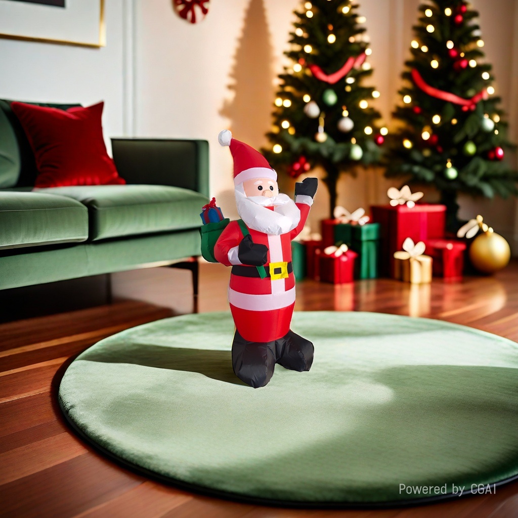Santa Claus inflatable decoration Christmas decoration 1.2-meter backpack old man Application Scenario