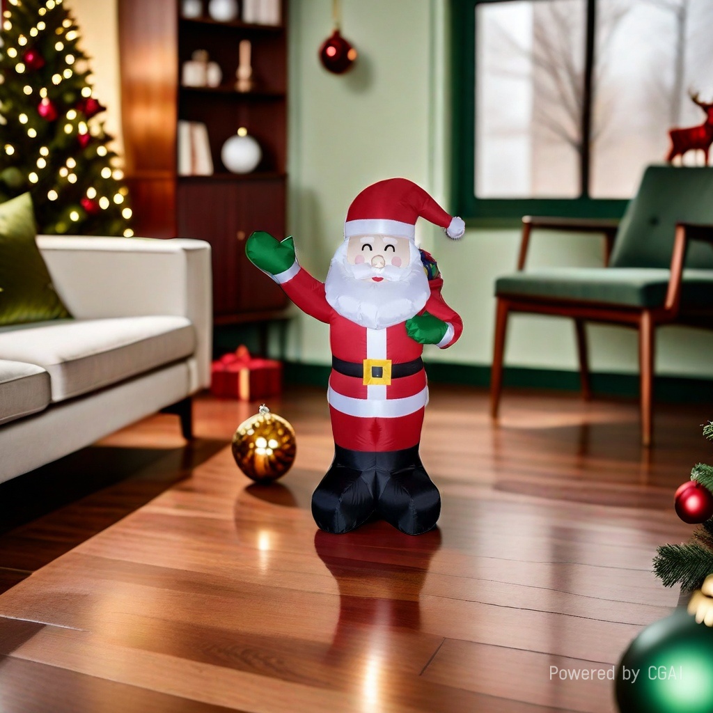 Cartoon Santa Claus inflatable dolls, 1.8 meters long, 5 backpacks of the old man Specification image