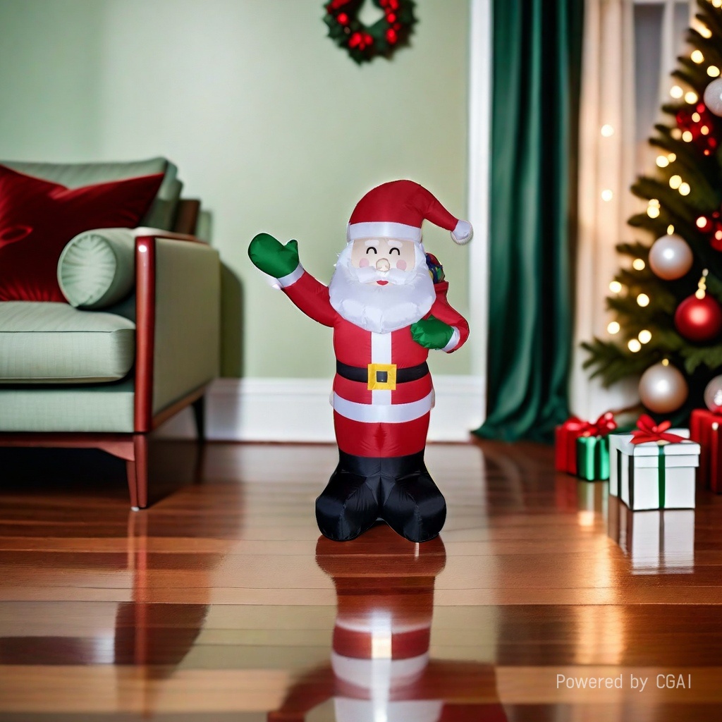 Cartoon Santa Claus inflatable dolls, 1.8 meters long, 5 backpacks of the old man