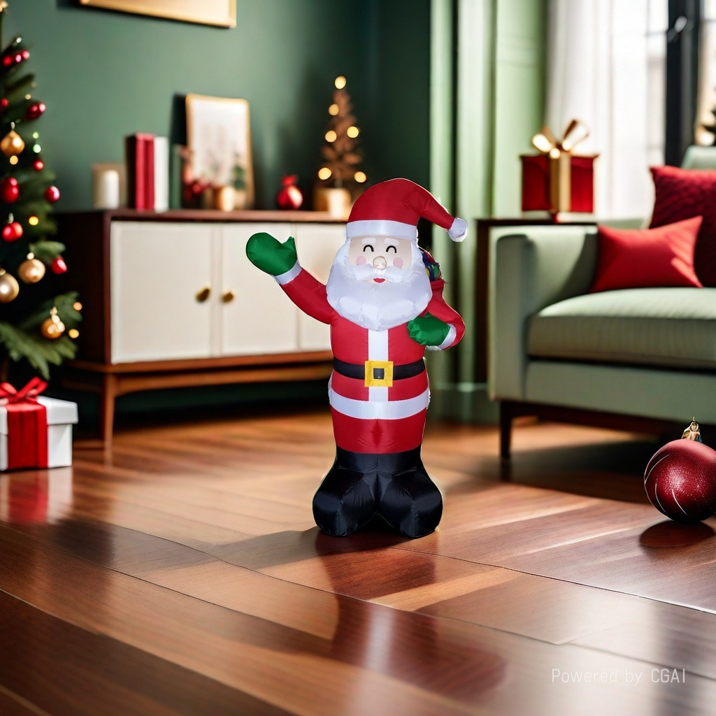Cartoon Santa Claus inflatable dolls, 1.8 meters long, 5 backpacks of the old man Application Scenario