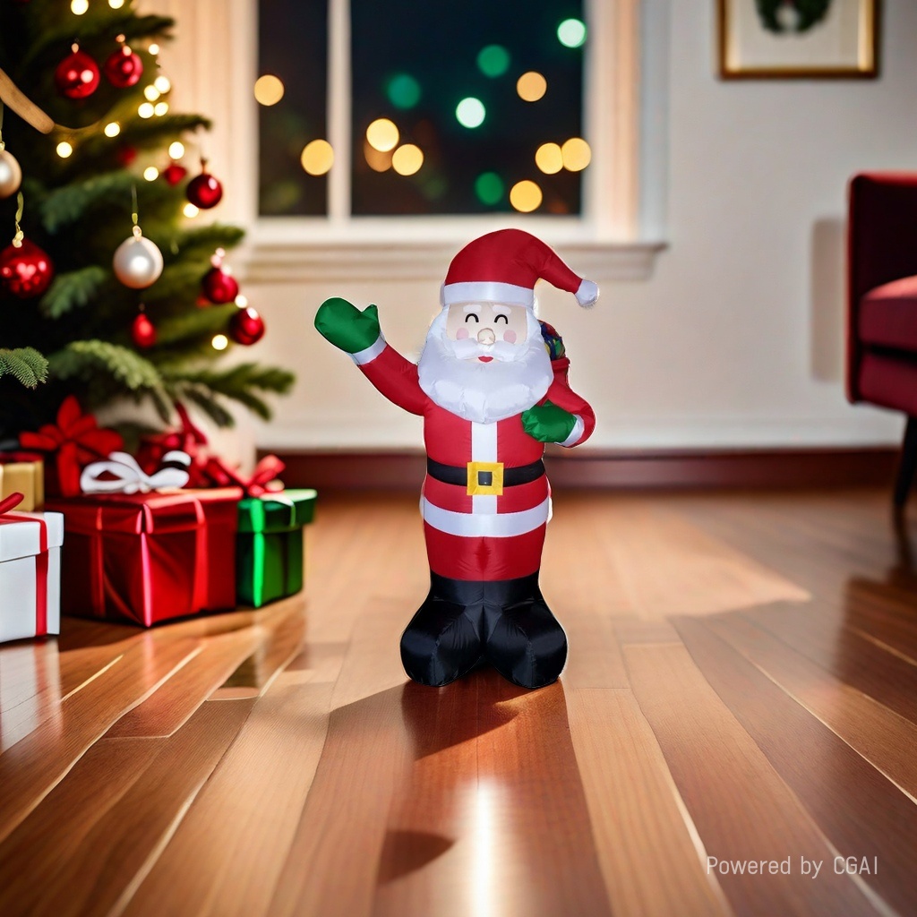 Cartoon Santa Claus inflatable dolls, 1.8 meters long, 5 backpacks of the old man details Picture