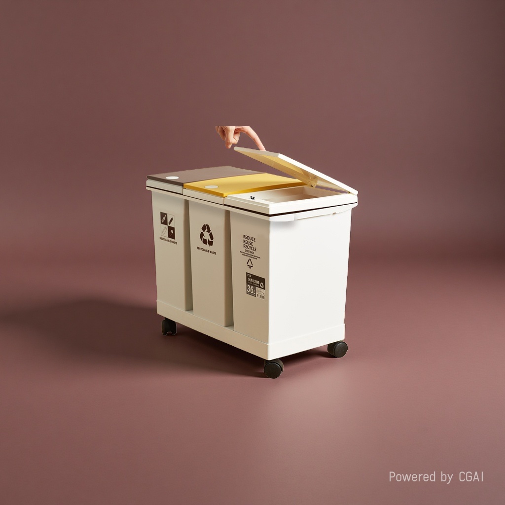 Desktop classification smart trash can, small household trash can for hotels Specification image