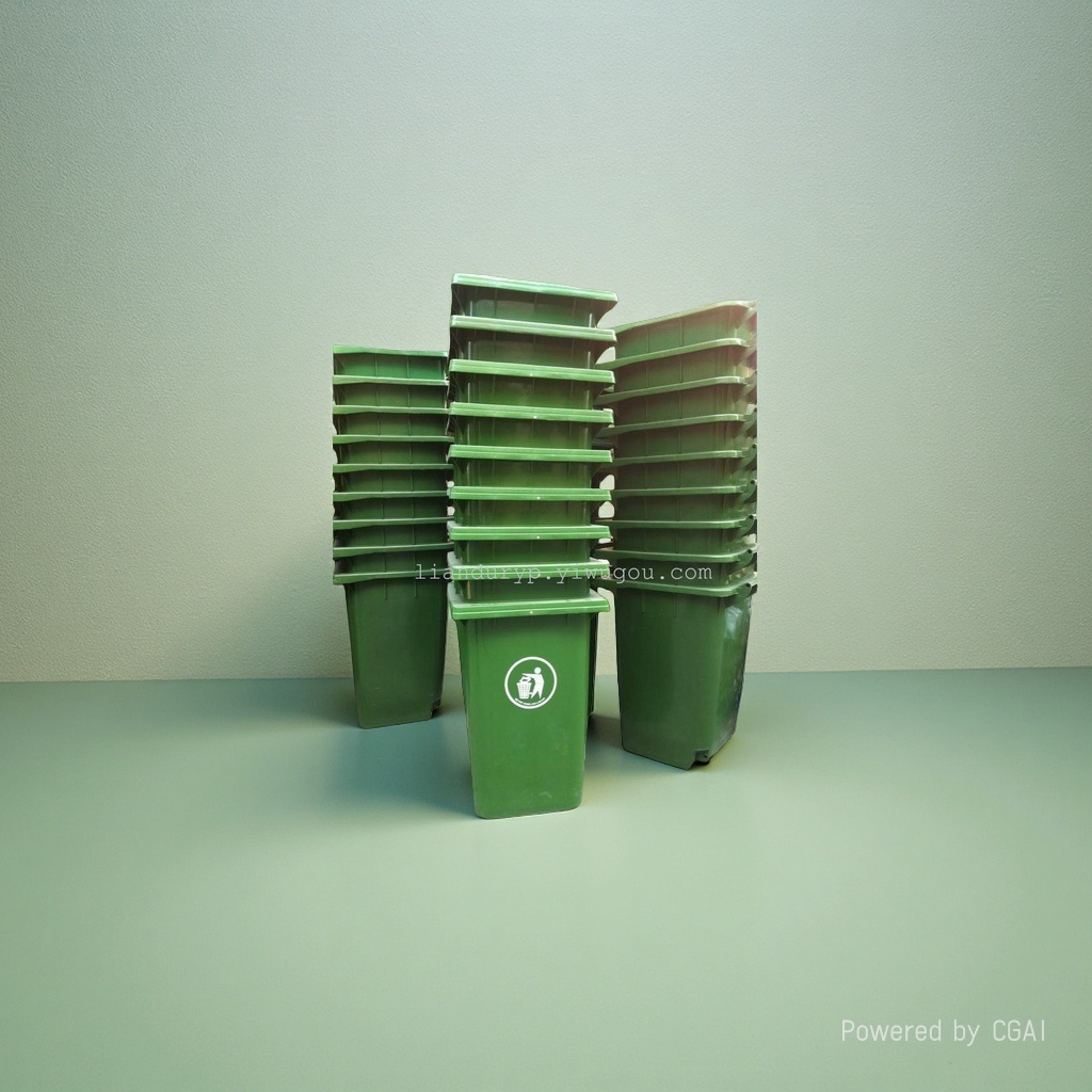 Green desktop small trash can, smart sensor trash can for hotels Application Scenario