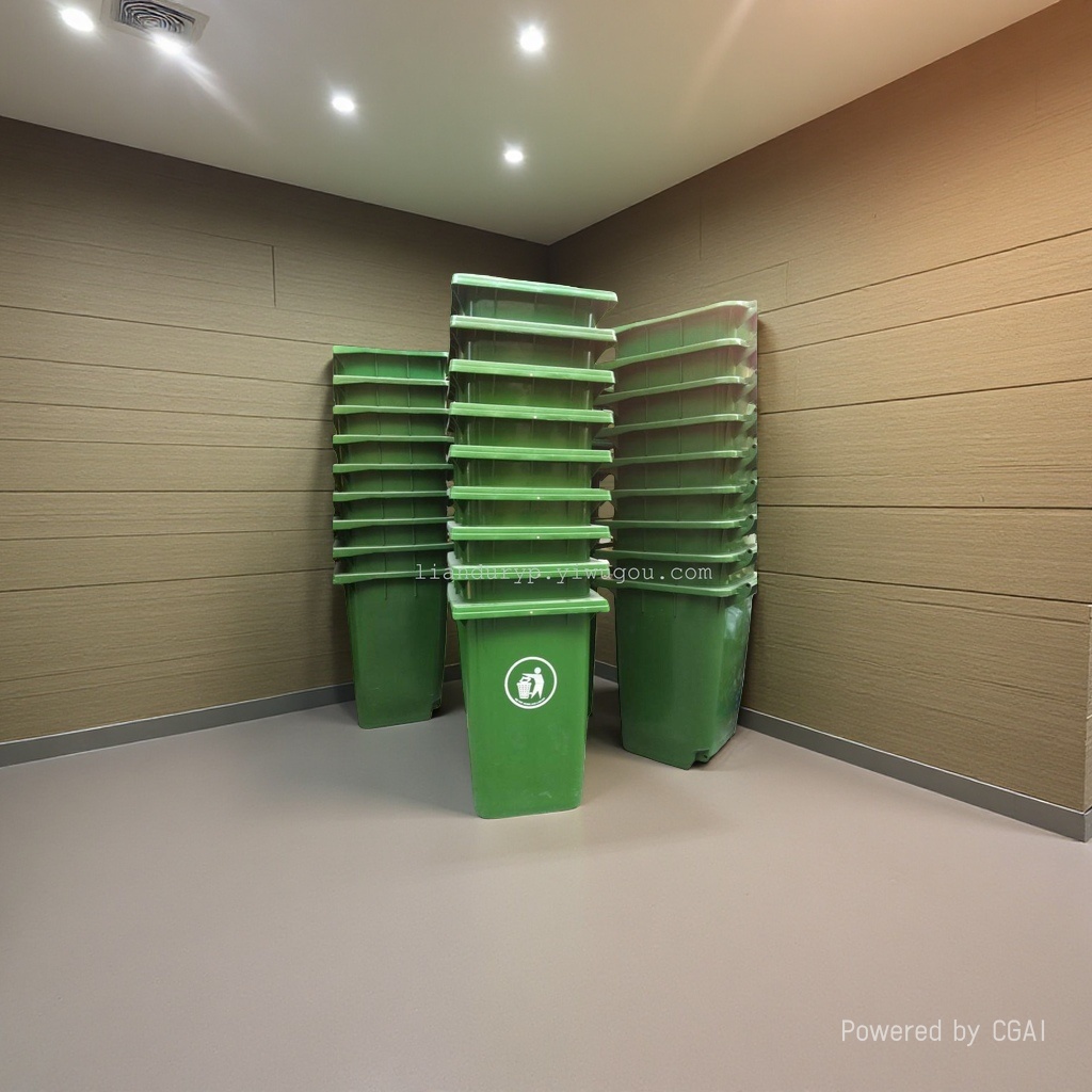 Green desktop small trash can, smart sensor trash can for hotels Specification image