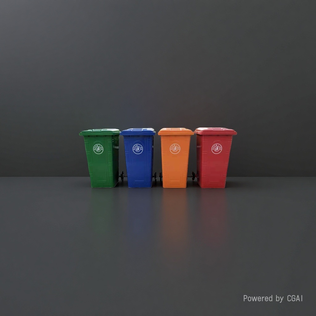 Colorful desktop small trash can, hotel smart household trash can 154915807 Specification image