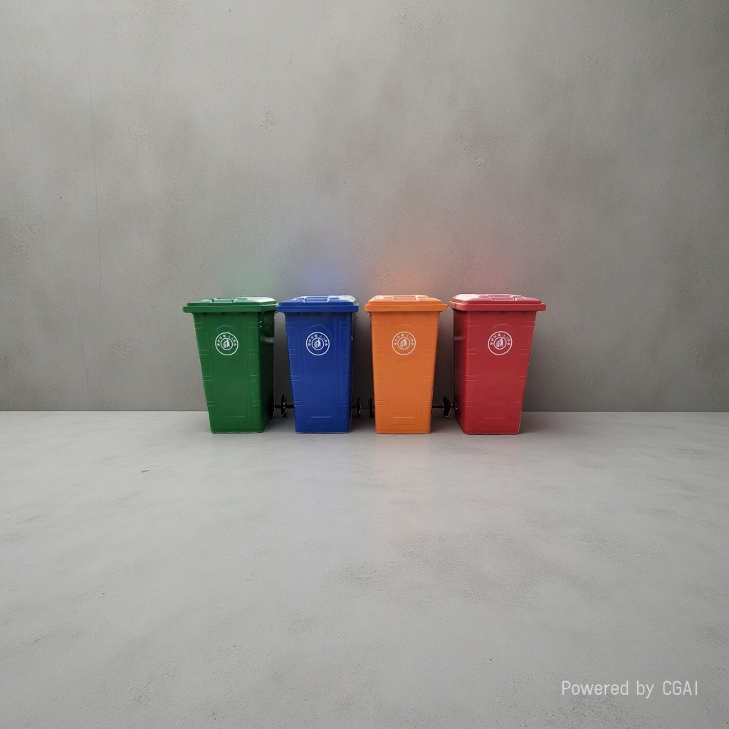 Colorful desktop small trash can, hotel smart household trash can 154915807 Application Scenario
