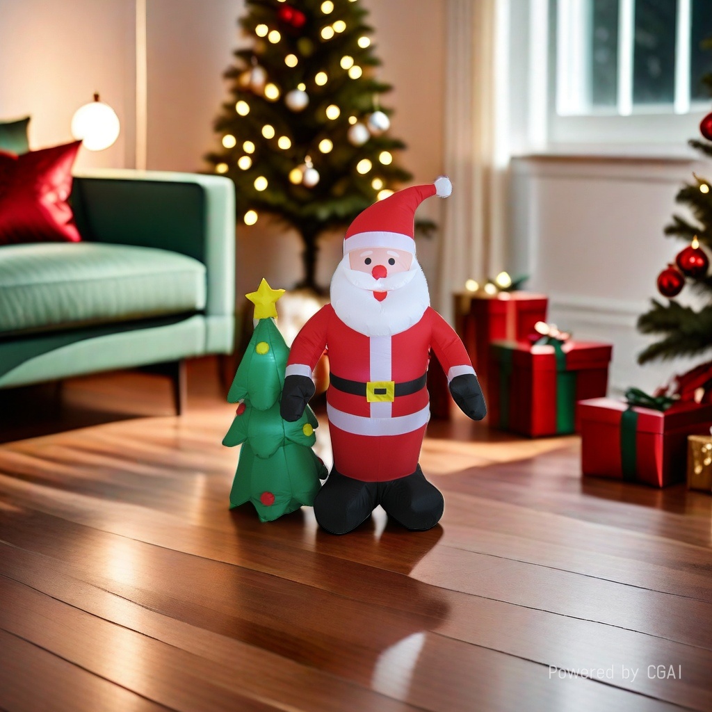 Santa Claus inflatable decoration: 1.8-meter-tall Old man and tree Specification image