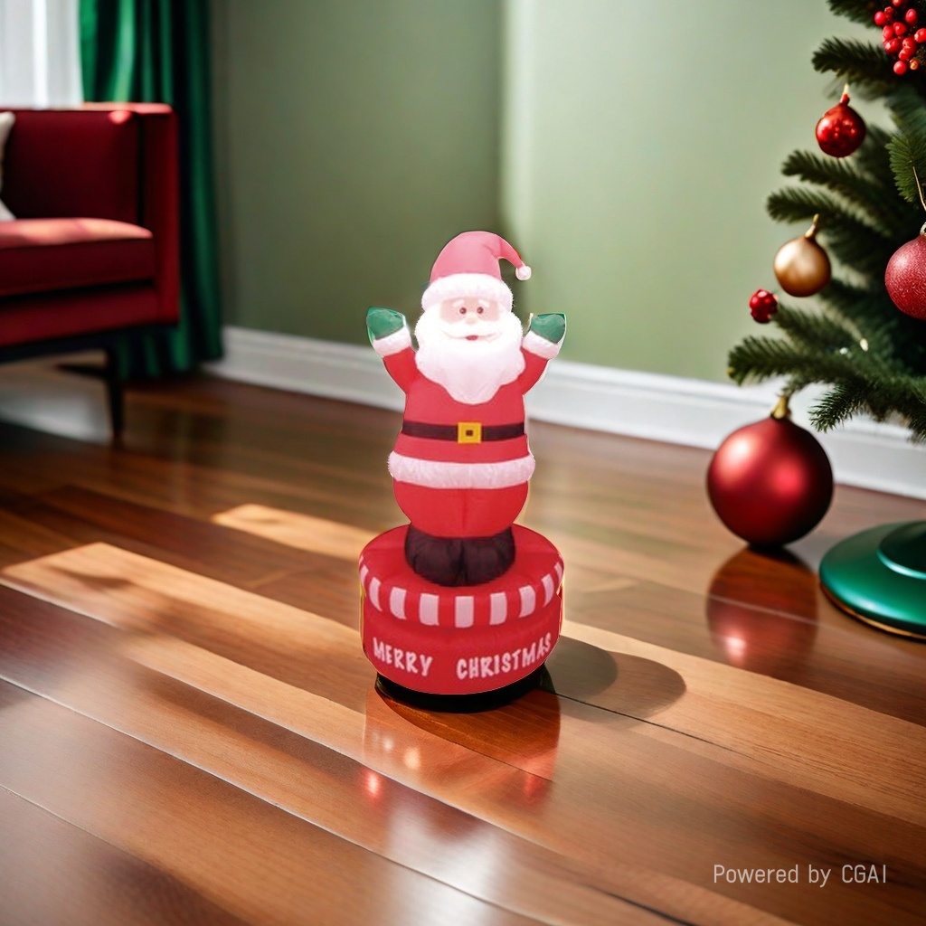 Santa Claus inflatable decoration: 1.8-meter rotating Old man details Picture