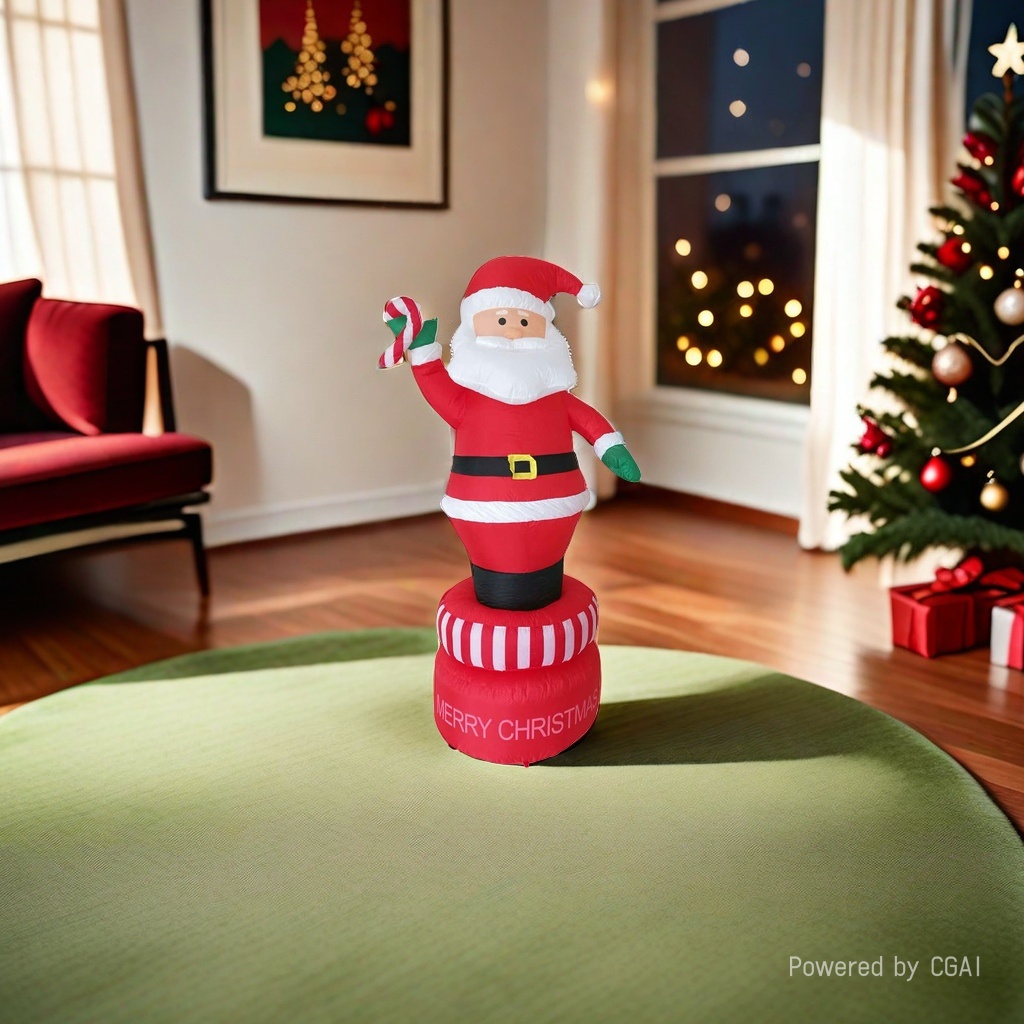 Santa Claus inflatable decoration 2.1-meter rotating Old man Application Scenario