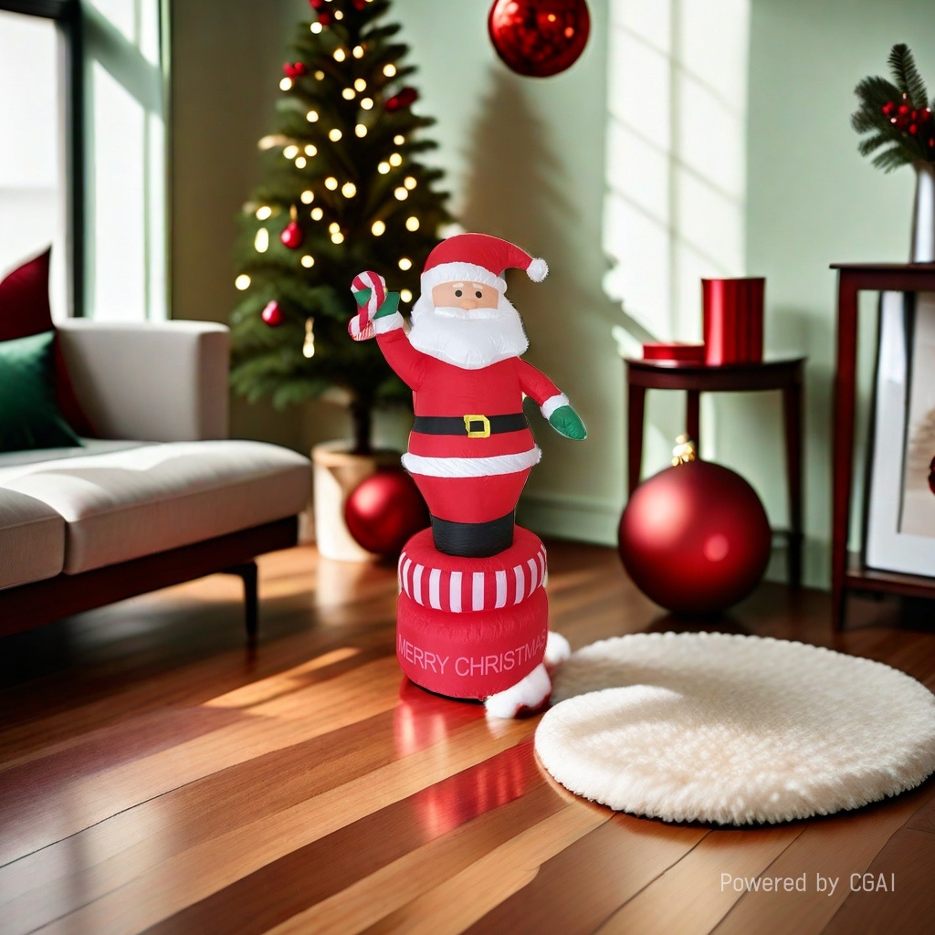 Santa Claus inflatable decoration 2.1-meter rotating Old man Specification image