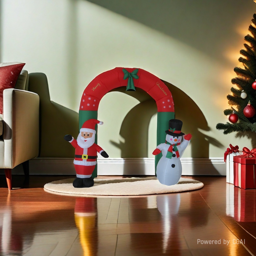 Christmas electric inflatable arch Christmas decoration 2.4-meter arch