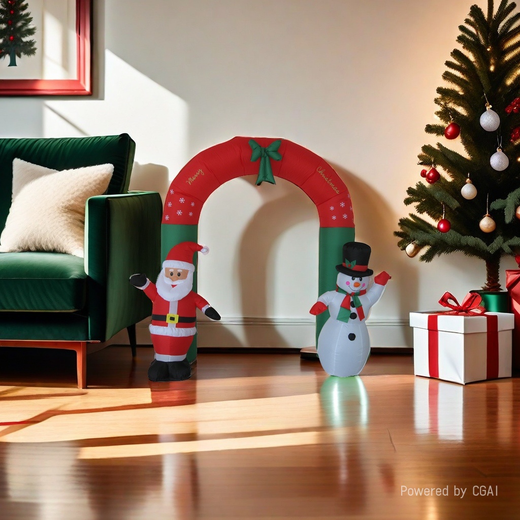 Christmas electric inflatable arch Christmas decoration 2.4-meter arch details Picture