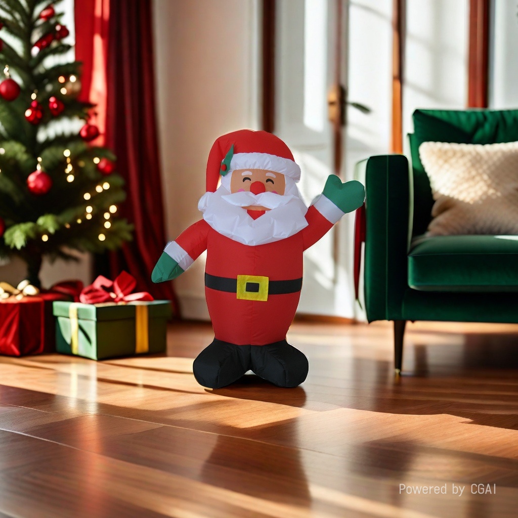 Cartoon Santa Claus inflatable doll, 90CM old man Application Scenario