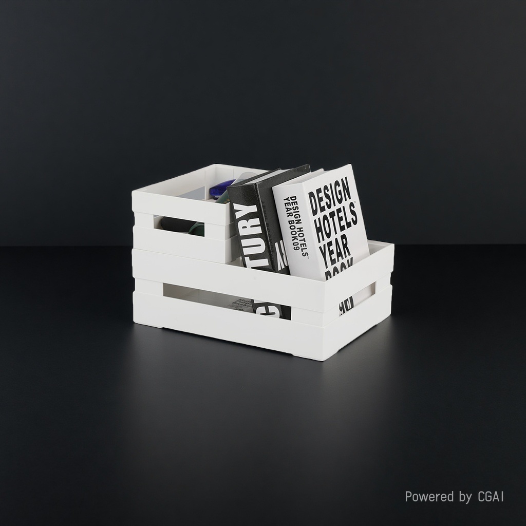 Acrylic white storage box, a special storage item for Baji, 180g details Picture