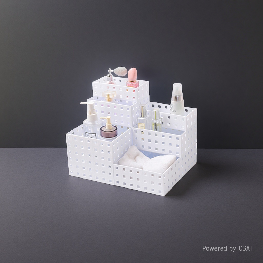 White plastic storage box, acrylic bar special storage supplies Specification image