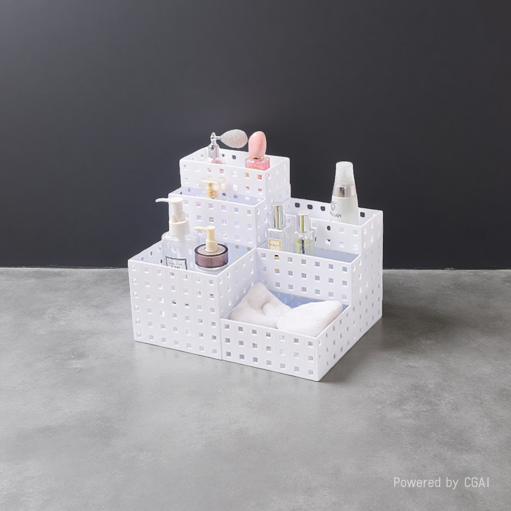 White plastic storage box, acrylic bar special storage supplies