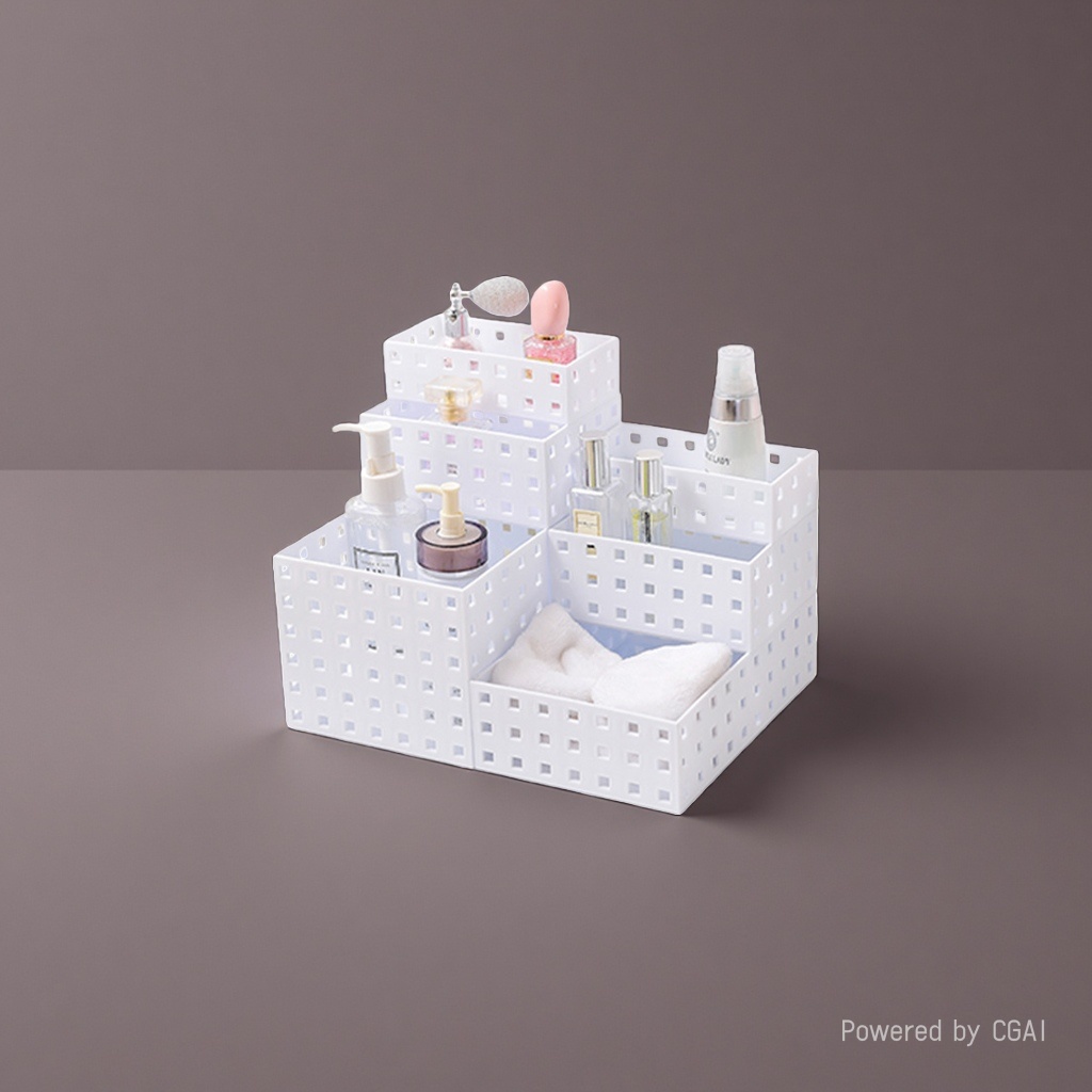 White plastic storage box, acrylic bar special storage supplies details Picture