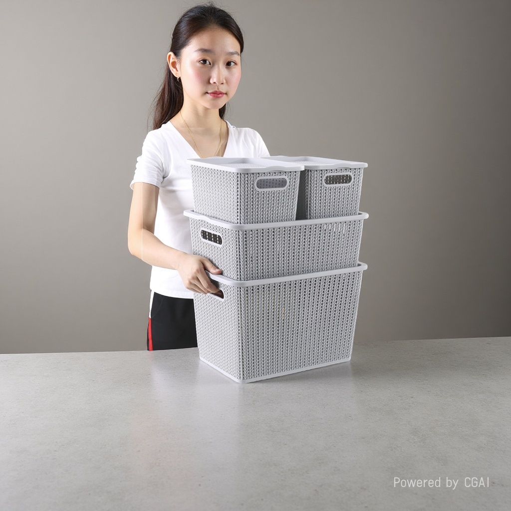 Woven storage basket, storage basket, organizing storage box, multi-functional storage basket details Picture