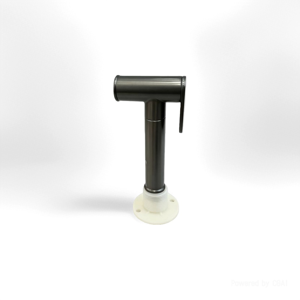 Zinc square press type gynecological washbasin spray gun - gun gray