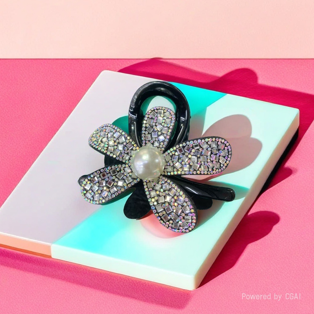 Acetic acid gripper flower-shaped decorative hair clip, shark clip hair clip 180g Specification image
