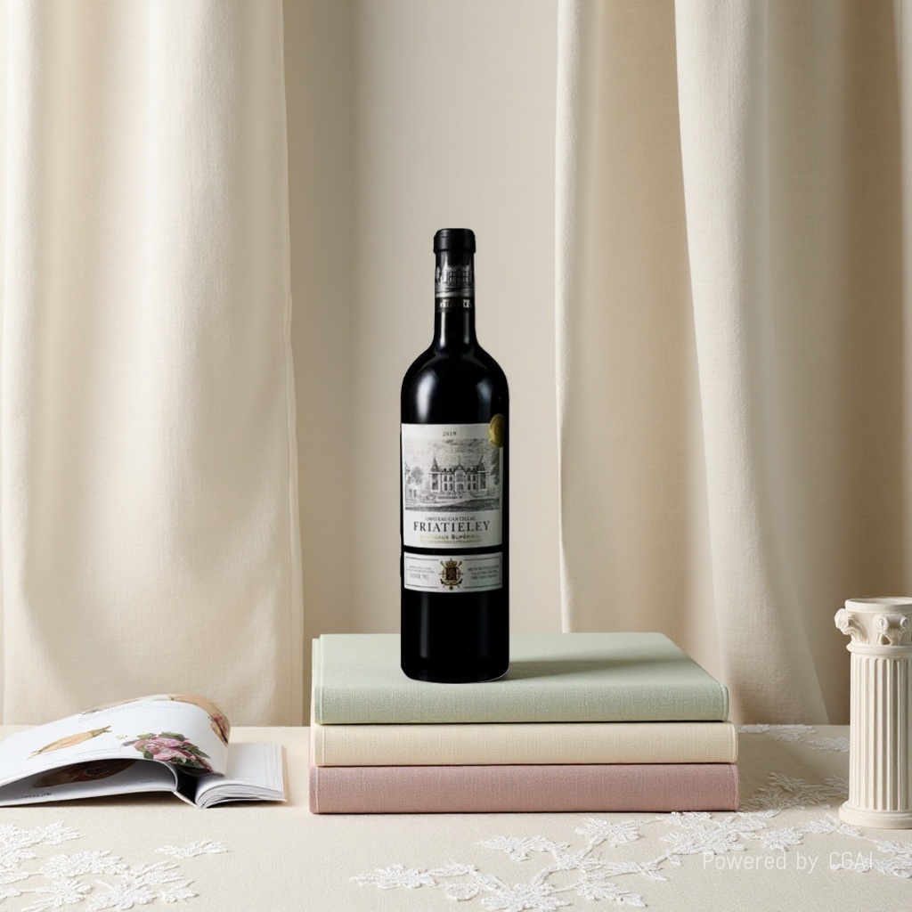 Wine bottle, glass water bottle, wine packaging box, alcohol disinfectant cotton pad, wine gift box set Specification image
