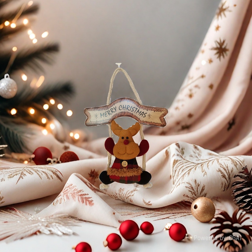 Christmas pendants, Christmas tree decorations, reindeer snowman, Santa Claus pendants, festive scene decorative pendants Application Scenario