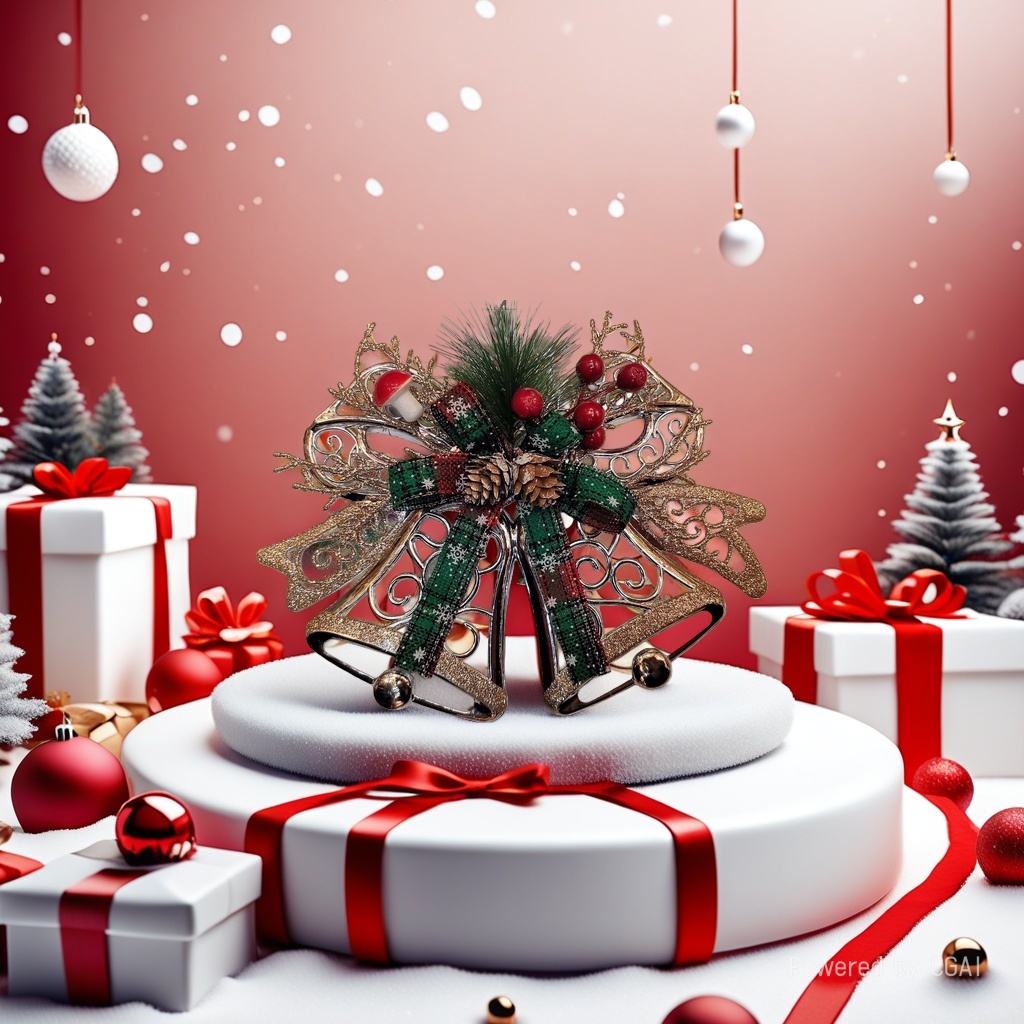 Christmas bell decorations, ornaments, large and small bell strings, garlands, ornaments, scene setting props, Christmas decorations Specification image