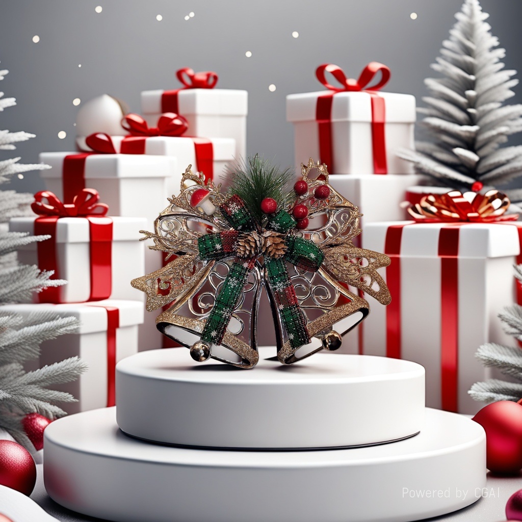 Christmas bell decorations, ornaments, large and small bell strings, garlands, ornaments, scene setting props, Christmas decorations Application Scenario