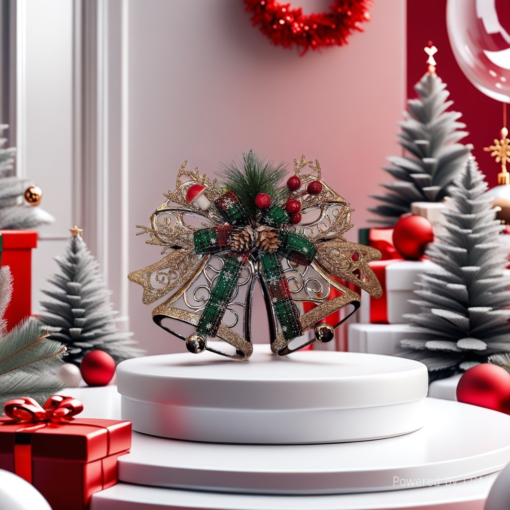 Christmas bell decorations, ornaments, large and small bell strings, garlands, ornaments, scene setting props, Christmas decorations details Picture