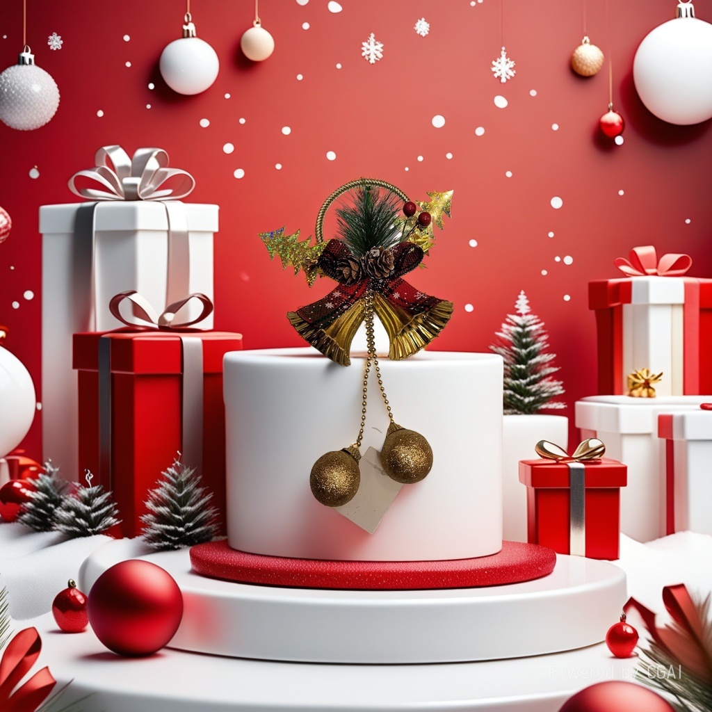 Creative and cute golden Christmas wind chime door hangers, window door hangers, wall hangers, Christmas decoration and arrangement items details Picture
