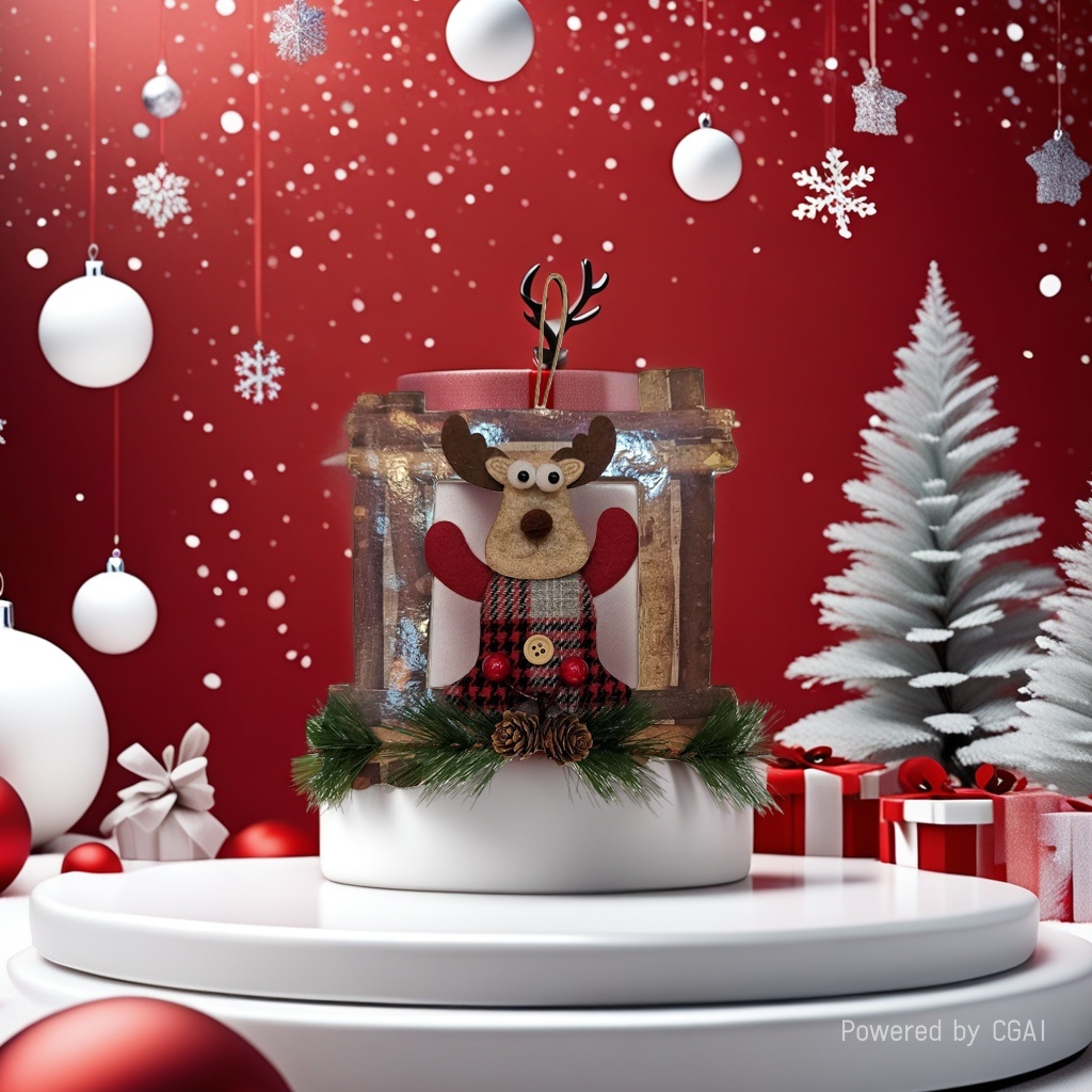 Creative Christmas decorations, reindeer ornaments, display items, scene decoration, window display, Christmas tree decoration for the festival Specification image