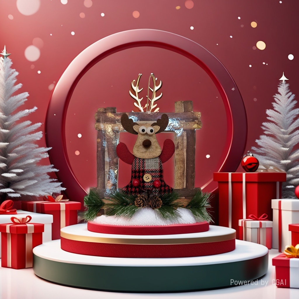 Creative Christmas decorations, reindeer ornaments, display items, scene decoration, window display, Christmas tree decoration for the festival details Picture