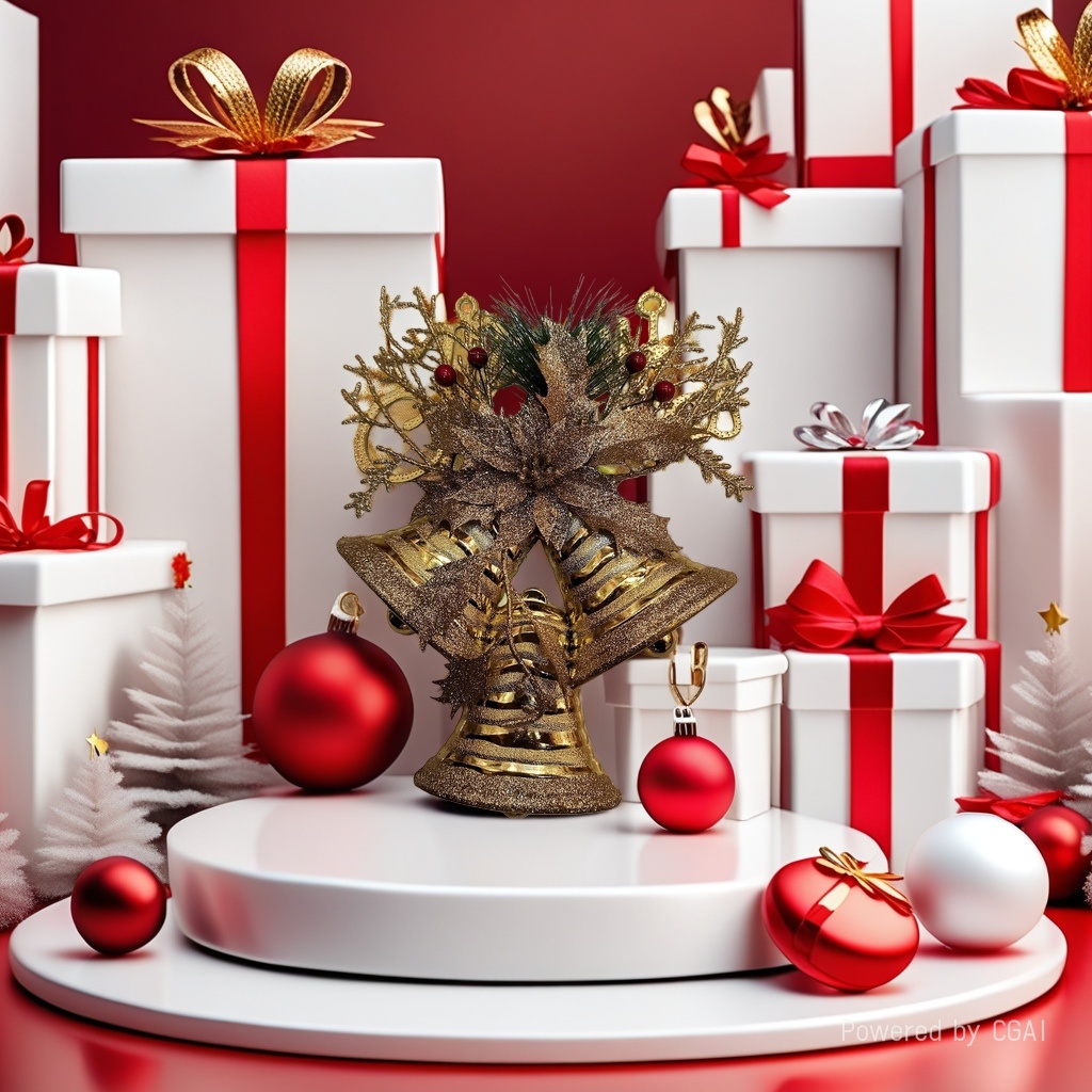 Christmas golden Christmas bell decorations