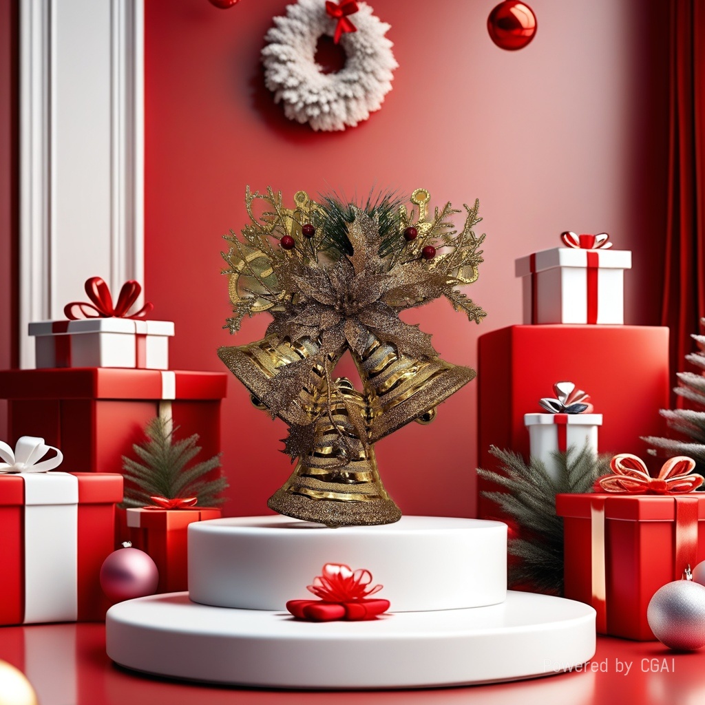 Christmas golden Christmas bell decorations Application Scenario