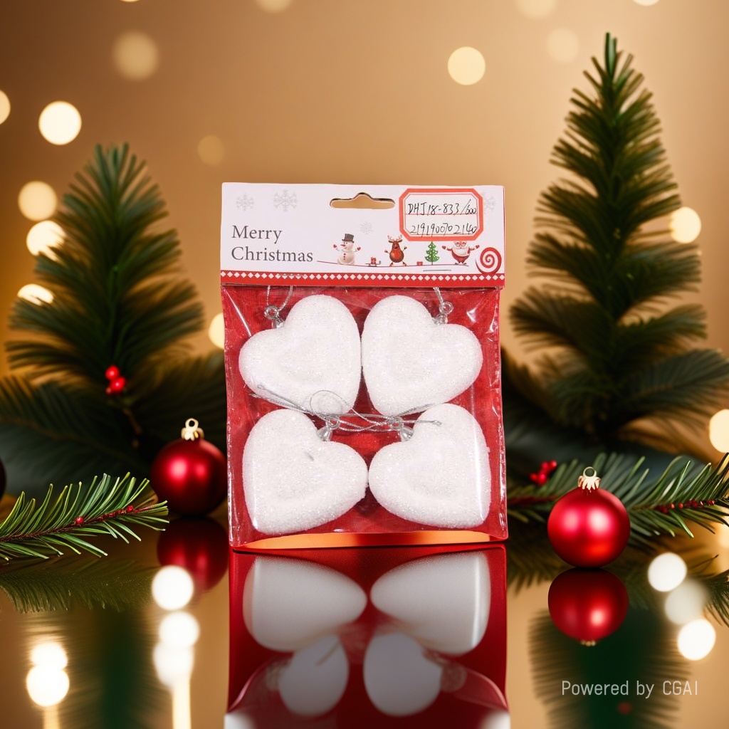 Christmas foam heart-shaped pendant, Christmas hat souvenir, Christmas decoration