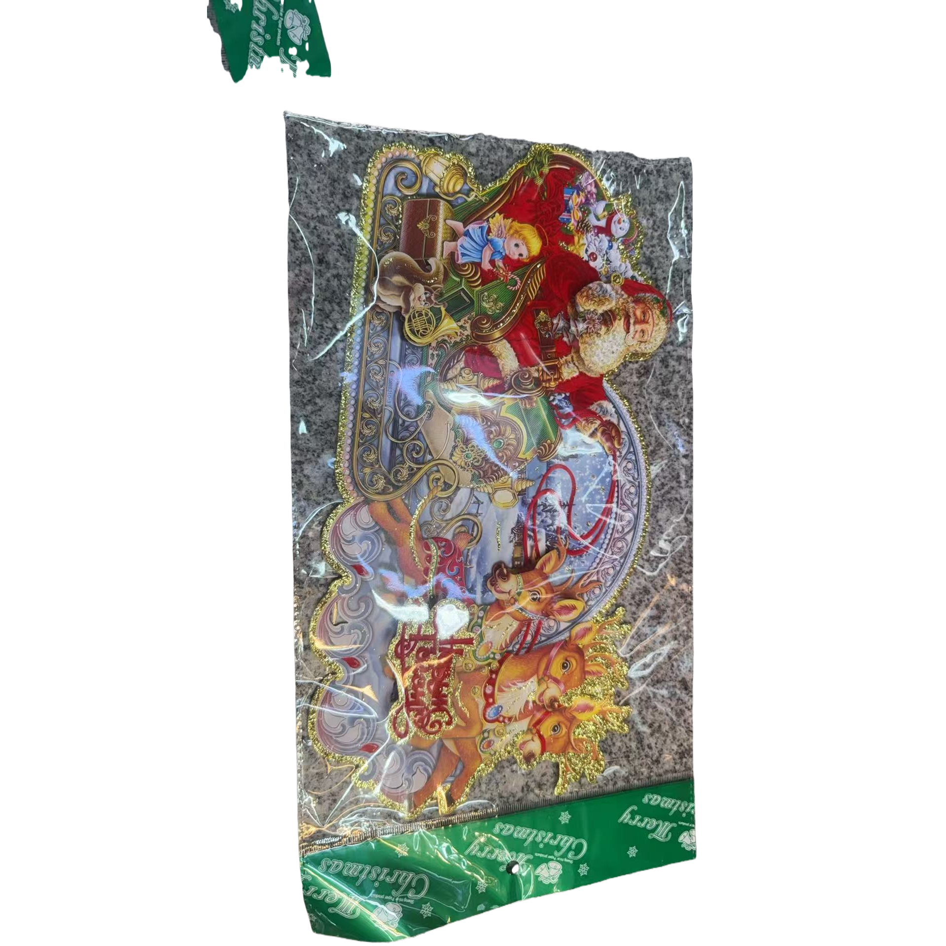 Christmas decorations, glass window and door stickers, shopping mall stores, kindergarten window displays, atmosphere and scene arrangements, static stickers Item Picture