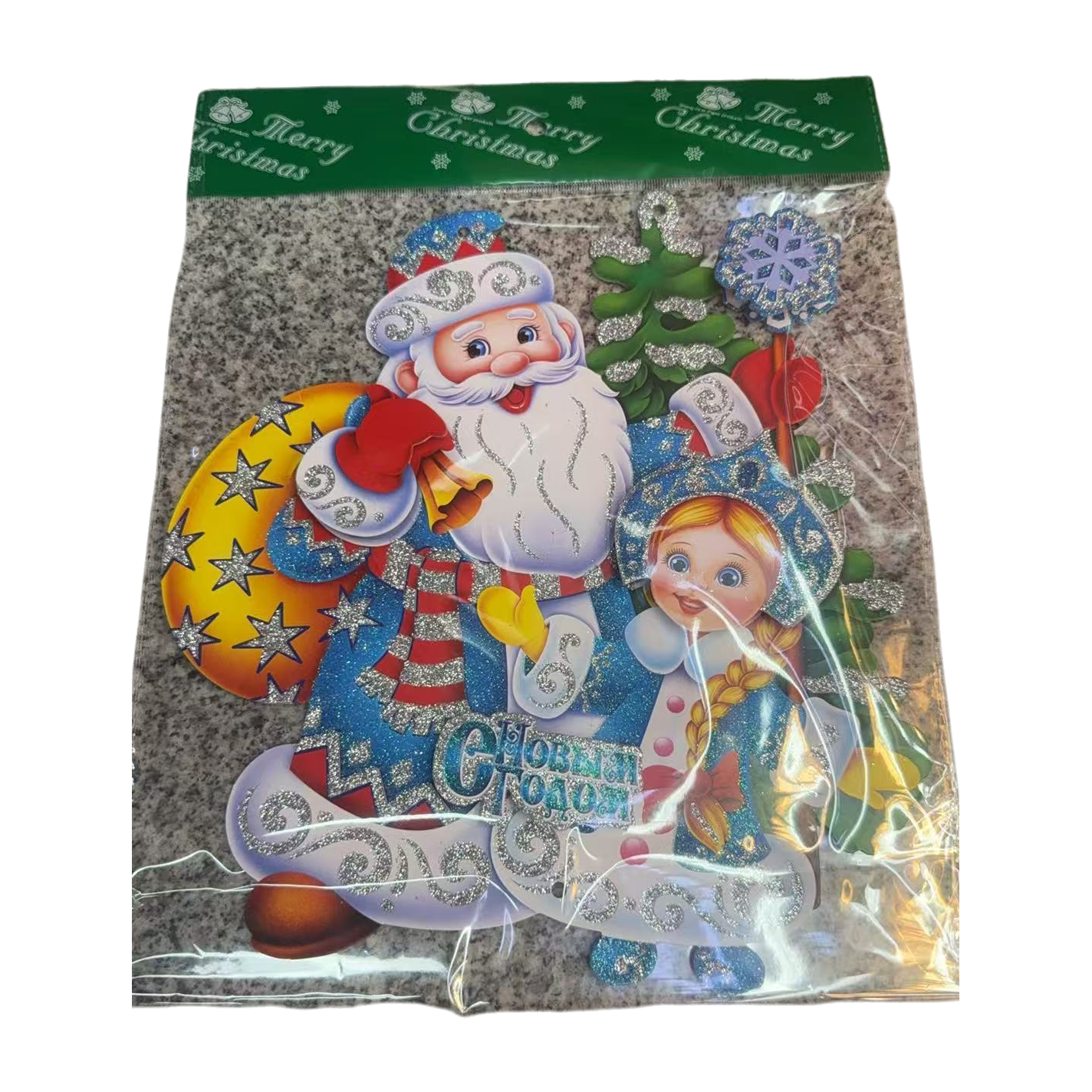 Christmas decorative paintings, party decoration, Christmas tree decorative stickers, multi-language three-dimensional decorative items customization Item Picture