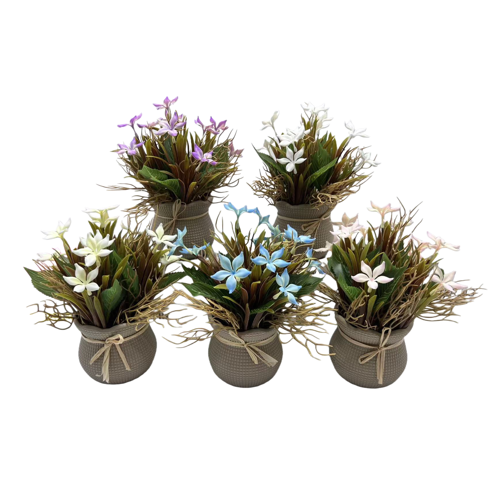 Artificial Phalaenopsis potted plants, plastic green plants, succulent plants, DIY artificial trees, green plants, plastic artificial flowers Item Picture