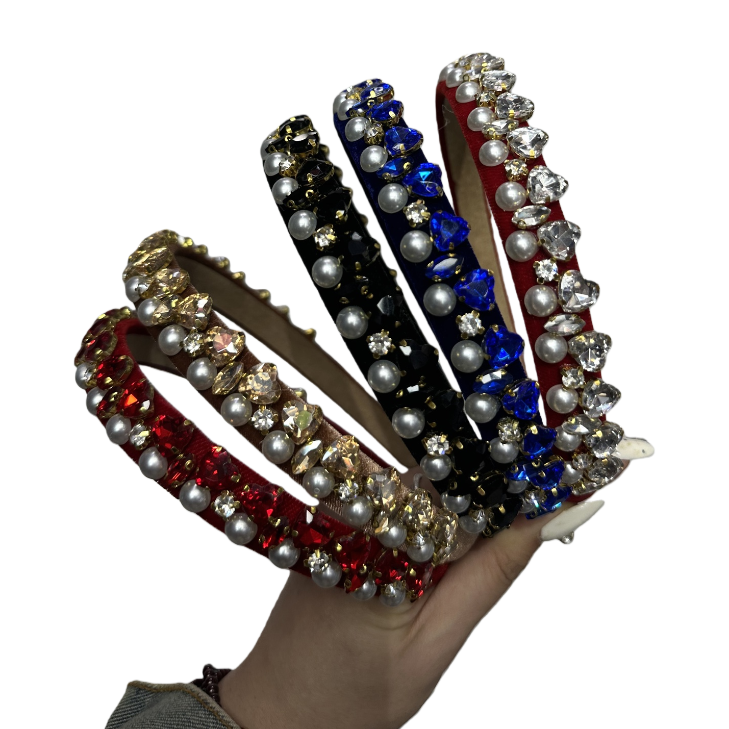 European and American French rhinestone hair bands, fashionable, youthful, elegant and girlish hair clips, fine water drop zircon headwear and hair accessories Item Picture