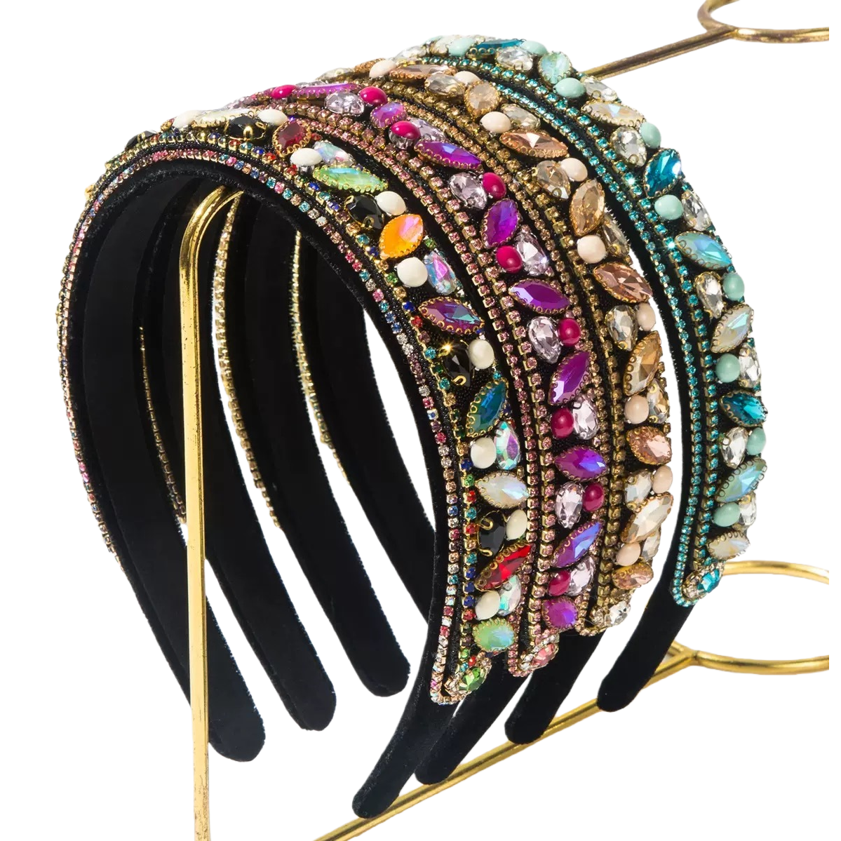 New retro Baroque feng shui drill bit band from Europe and America, ins style, high-end and elegant, versatile hair accessory Item Picture
