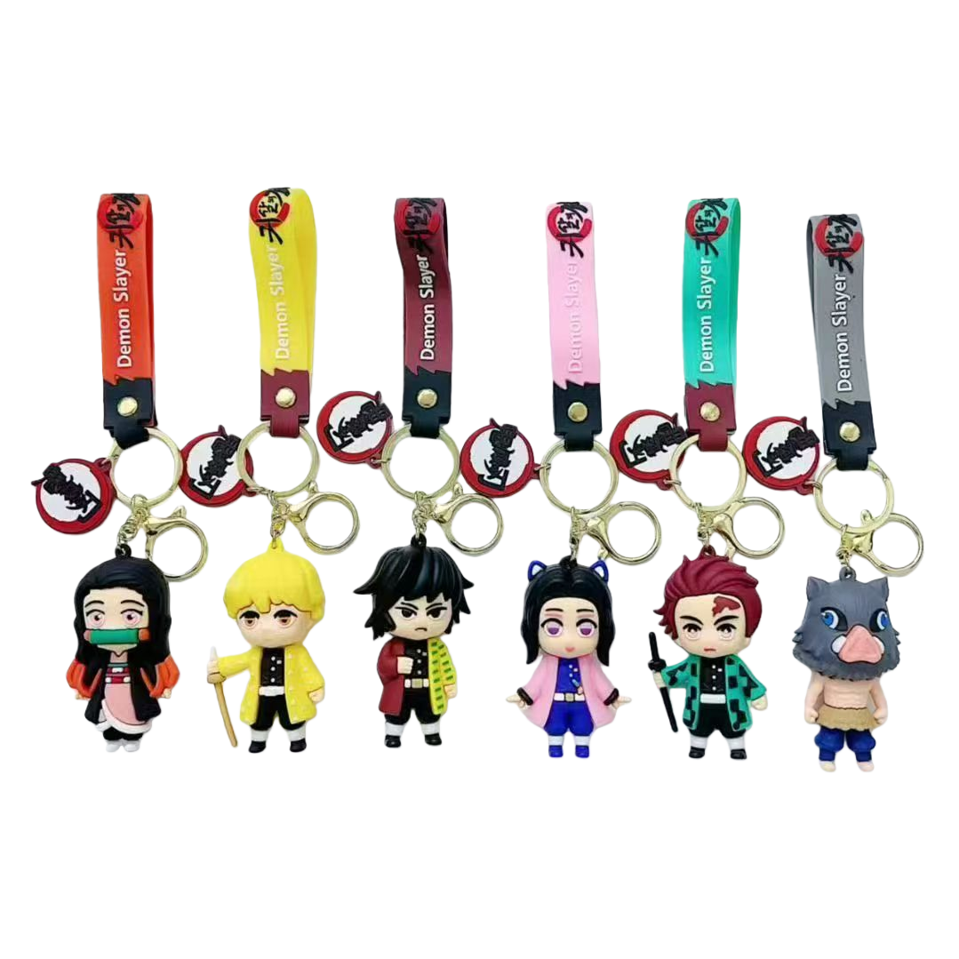 New Demon Slayer keychains, Demon Slayer car key chains, cartoon and anime dolls, schoolbags, pendants, figurines, and peripheral gifts Item Picture