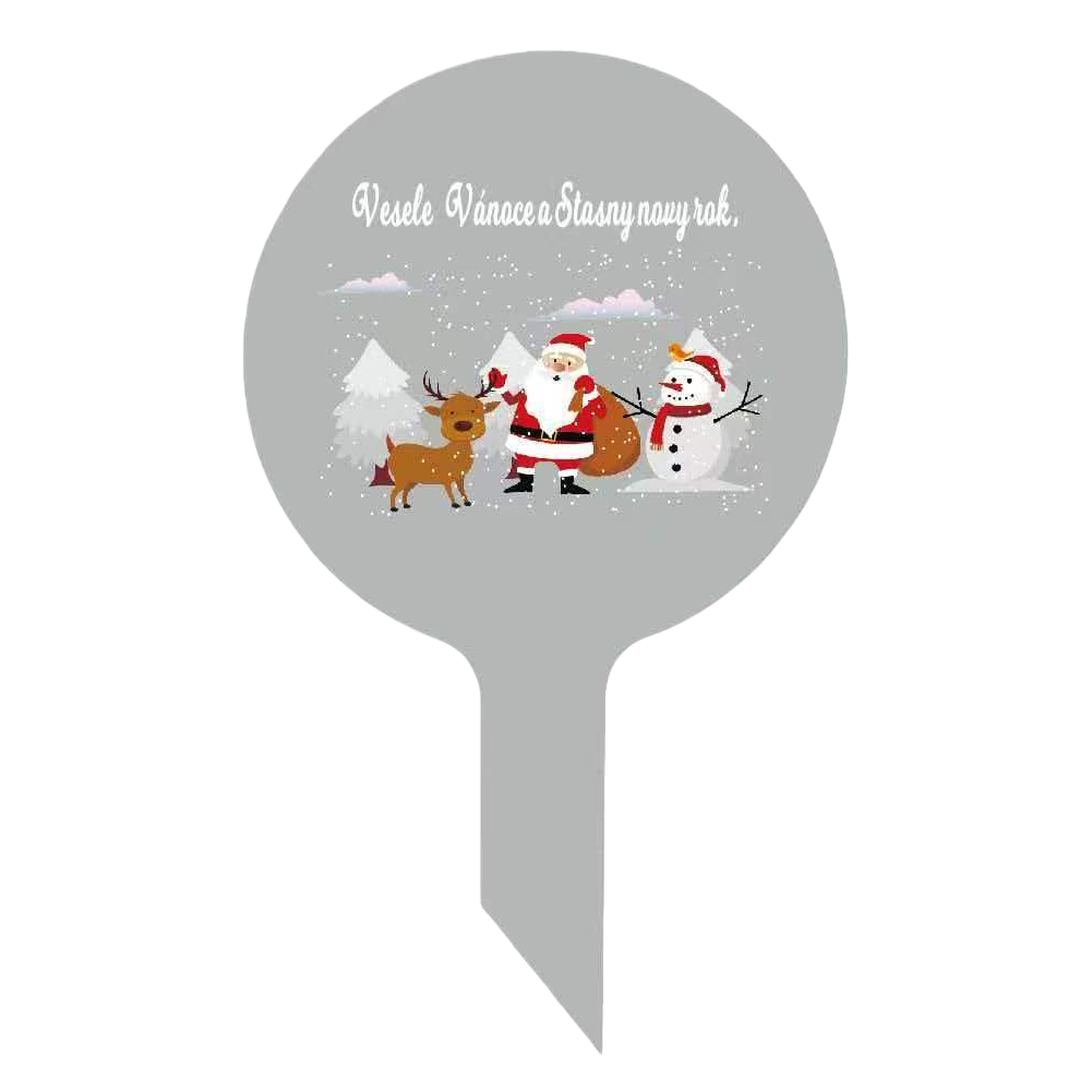 Christmas electric round cake, tag, Christmas hat-themed decorative gift