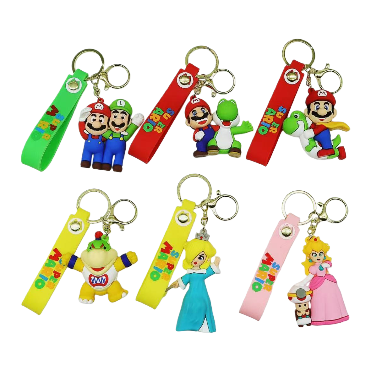 New creative Super Mario doll keychain, cute doll backpack pendant, exquisite gift key chain Item Picture