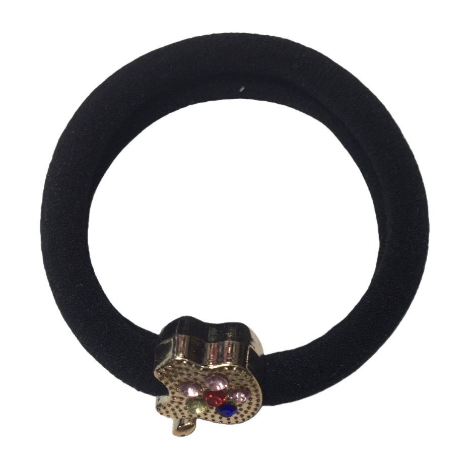 10 pieces of black large intestine hair tie and hair band fashion hair accessories Item Picture