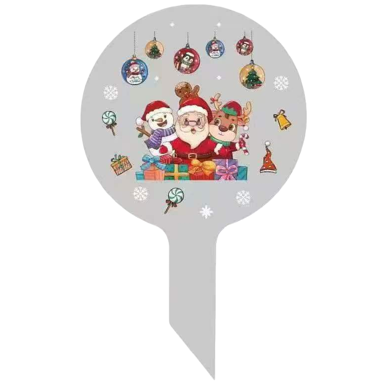 Christmas-themed creative sticker DIY fridge magnets with Santa Claus, snowman, reindeer gift illustrations and colorful sand