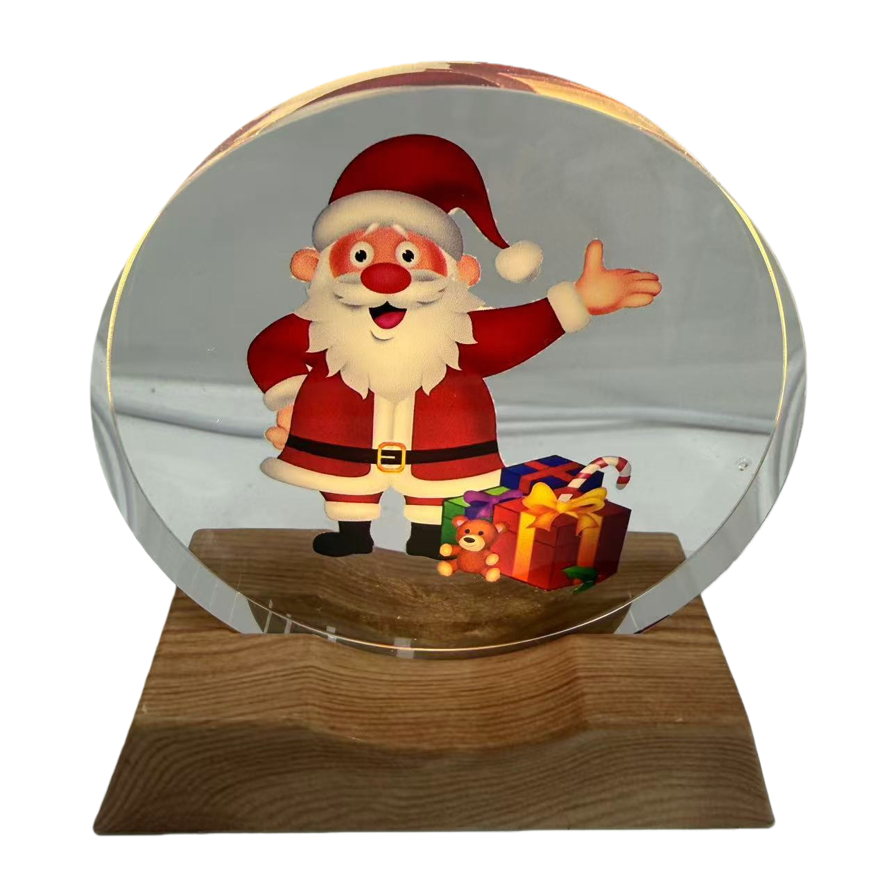 Santa Claus crystal ball ornament, Christmas-themed decoration, Christmas souvenir Item Picture