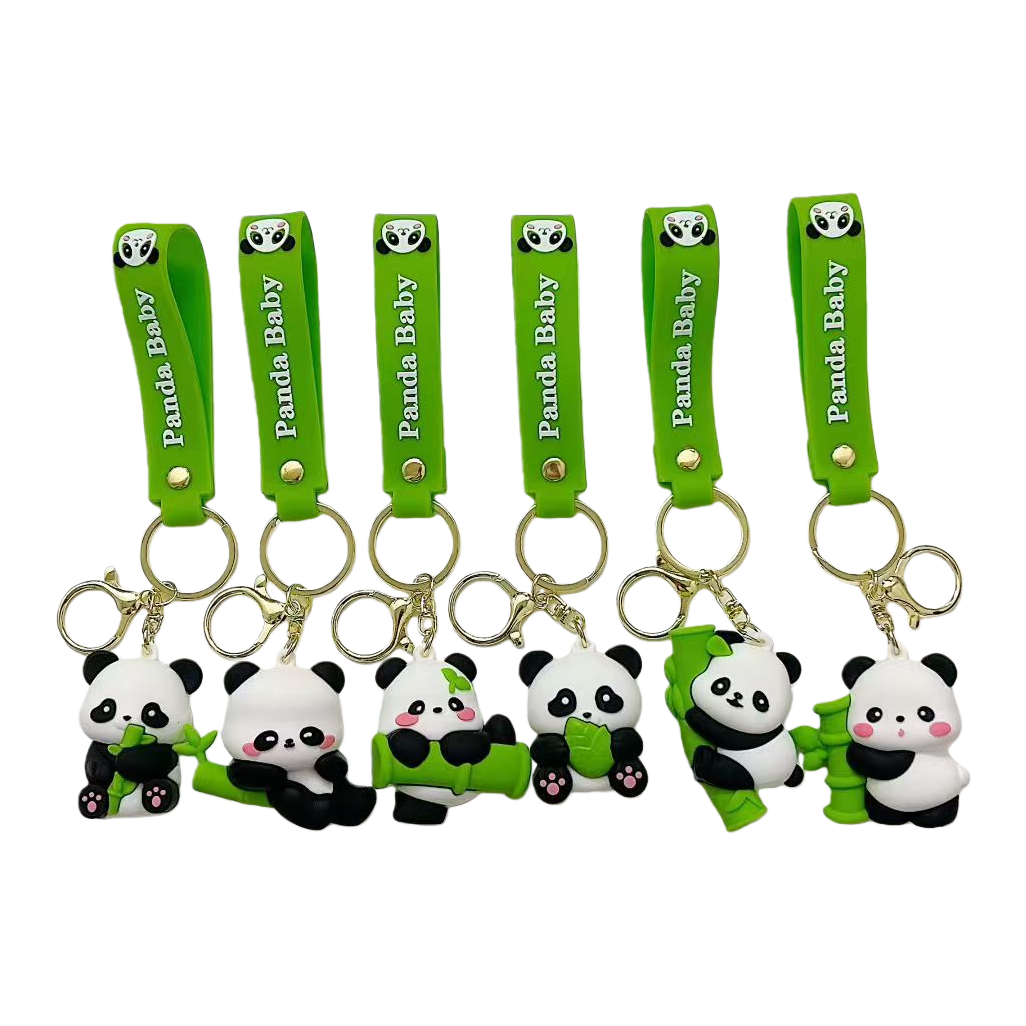 Cute little panda cultural and creative keychains, Chengdu panda souvenirs, cartoon dolls, stuffed toys, bags, pendants, small gifts Item Picture