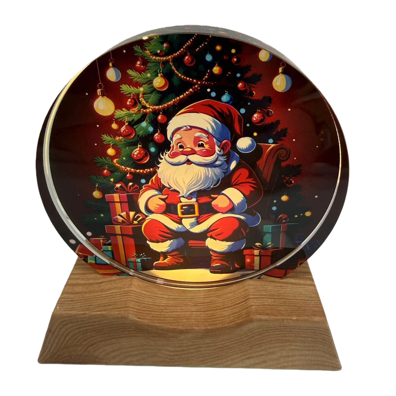 Christmas-themed decorative gifts, Santa Claus crystal ball ornaments, Christmas-themed decorative gifts, Christmas souvenirs Item Picture