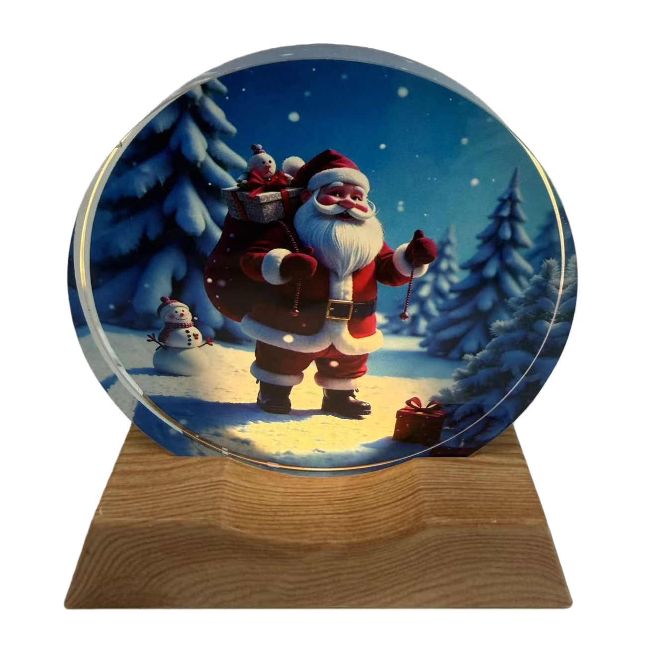 Santa Claus decorative painting, crystal ball ornament, Christmas-themed decoration, Christmas souvenir 094955643 Item Picture